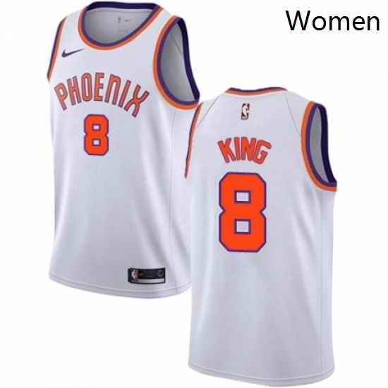 Womens Nike Phoenix Suns 8 George King Swingman White NBA Jersey Association Edition